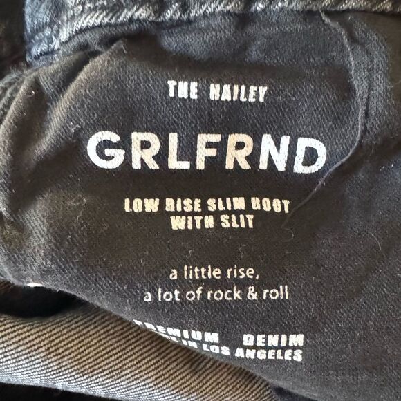 GRLFRND Hailey Low Rise Slim Boot Jeans Size 27 - Picture 9 of 9
